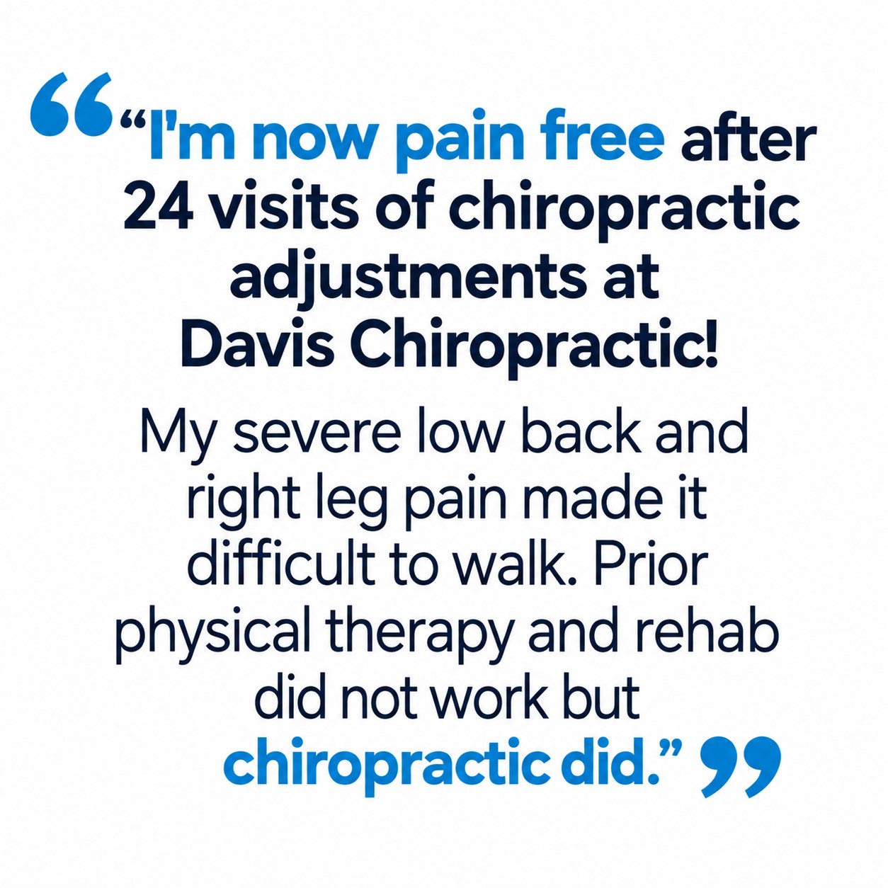 Severe Low Back Pain & Sciatica Relief with Chiropractic Care