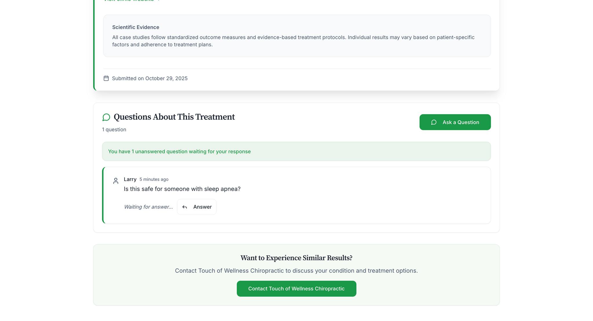 Chiropractic Results — Week in Review