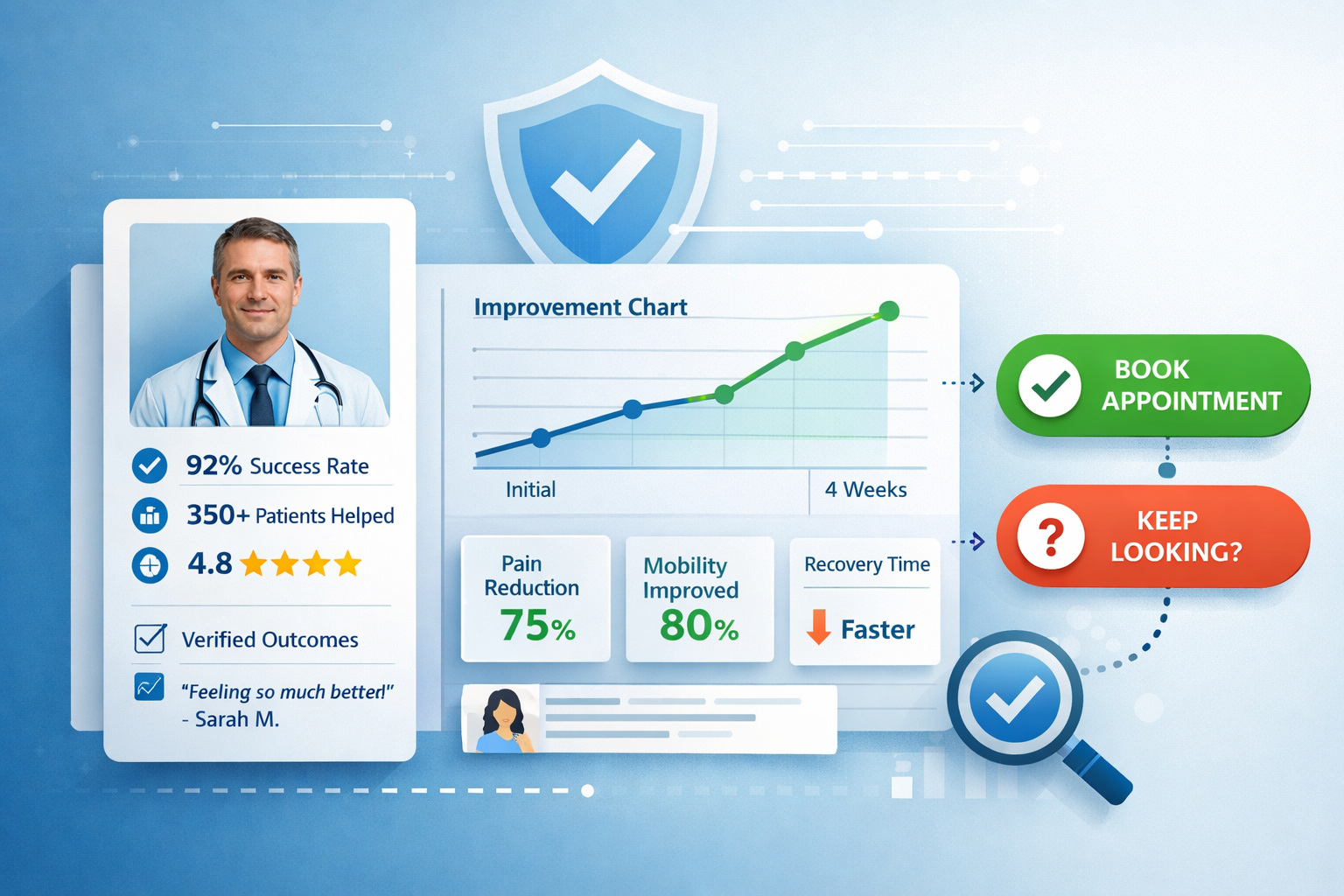 What Evidence Shows Outcome-Backed Profiles Increase Patient Bookings and Trust?