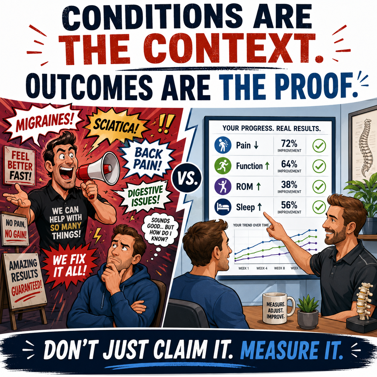 Conditions Are the Context. Outcomes Are the Proof.